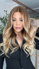 Mebary Ashy Brown Ombre Wigs 100% Real Human Hair for Caucasian Women