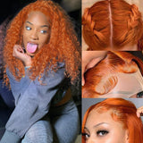 Ginger #350 Deep Wave Human Hair Wig Pre Plucked For Women