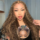 Ombre Highlights #4/27 Water Wave Human Hair Wig