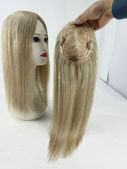 Mebary 5.5x6.5 Mono Top Highlight Human Hair Topper For Hair Loss