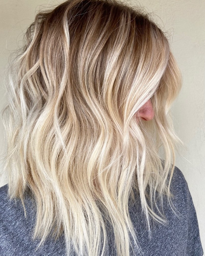 Cool Blonde Hair with Warm Roots Wigs 100% Real Human Hair for Caucasian | Free Shipping