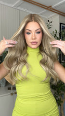 Mebary Pale Blonde Highlights Wigs 13x6 Full Lace Wigs for Caucasian