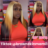 Reverse Blonde to Brown Body Wave Human Hair Wigs