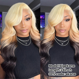 Reverse Blonde to Brown Body Wave Human Hair Wigs
