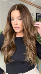 Mebary Chestnut Brown 13x6 Lace Front Wigs Human Hair for Caucasian