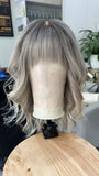 MEBARY Sultry Balayage Brown Body Wave Lace Front Wig ¨C 100% Human Hair Glueless Wig for White Women
