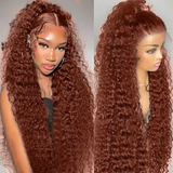 Reddish Brown #33 Deep Wave Human  Hair Wigs