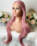 Fairy Pink Color Human Hair Wigs for Women