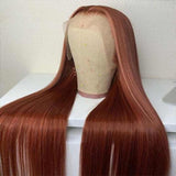 Reddish Brown #33 Silky Straight Human Hair Wig For Women