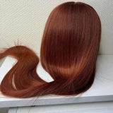 Reddish Brown #33 Silky Straight Human Hair Wig For Women