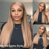 Light Flaxen Brown Cozy Blonde Straight Human Hair Wigs