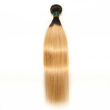 Colored Human Hair Weave Bundles with Dark Roots 100g