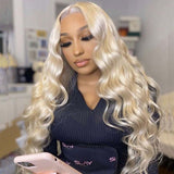 613 Light Blonde Hair Body Wave Brazilian Virgin Human Hair Wigs