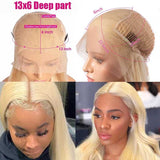 Blonde 13*6 HD Lace Wig  Human Hair Wigs Bone Straight / Body Wave / Deep Wave