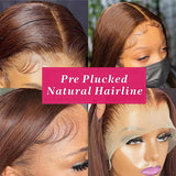 #4 Chocolate Brown Straight Wigs HD Lace Wigs Human Hair Wig