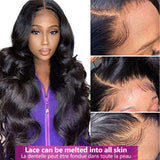 Body Wave Lace Front Wig Human Hair Pre-plucked Brazilian Closure Wig 180% Density