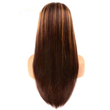 P4/27 Honey Blonde Highlight Wig Brazilian Straight Human Hair Wigs