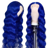 Wet & Wavy Blue Lace Front Human Hair Wigs