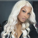 White Transparent HD Lace Wigs Body Wave 100% Human Hair