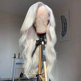 White Transparent HD Lace Wigs Body Wave 100% Human Hair
