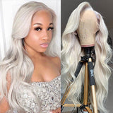 White Transparent HD Lace Wigs Body Wave 100% Human Hair