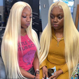 613 Blonde Hair Straight Brazilian Virgin Human Hair Wigs