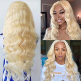 613 Light Blonde Hair Body Wave Brazilian Virgin Human Hair Wigs