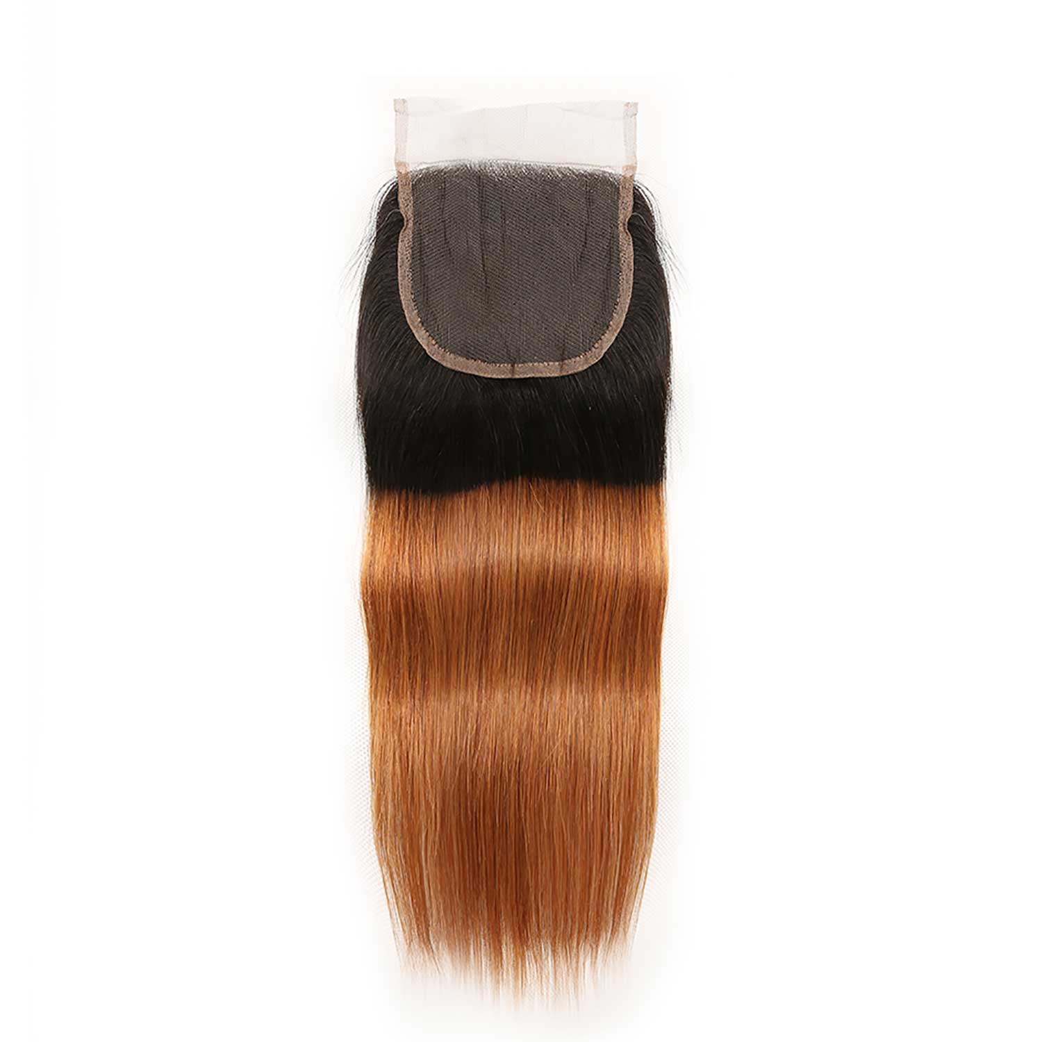 Ombre Human Hair 4x4 Lace Closure with Dark Roots
