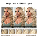 Ash Blonde Wigs 13x4 HD Lace Front Human Hair Wigs