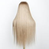 Ash Blonde Wig Bone Straight Transparent HD Lace Wigs 100% Human Hair