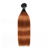 Colored Human Hair Weave Bundles with Dark Roots 100g