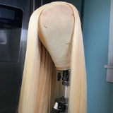 Blonde Human Hair Wig Long Colored #613 Lace Front Wig