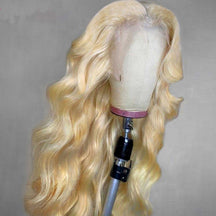 Ombre Human Hair Wig Colored Lace Front Wavy Wig 180% Density