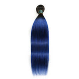 Colored Human Hair Weave Bundles with Dark Roots 100g