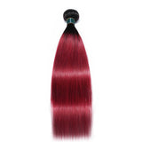 Colored Human Hair Weave Bundles with Dark Roots 100g