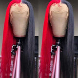 Split Color Lace Front Wig 100% Human Hair Wig