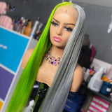 Split Color Lace Front Wig 100% Human Hair Wig