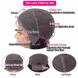Blonde/Brown/Pink Skunk Stripe Wig Highlights Body Wave HD Lace Human Hair Wigs