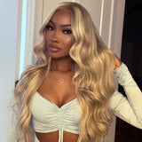 Blonde Balayage Highlights Glueless 4x4 Lace Wig