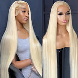 Blonde 13*6 HD Lace Wig  Human Hair Wigs Bone Straight / Body Wave / Deep Wave