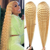 13x6 HD Lace Fronatl Wig 613 Light Blonde Hair Deep Wave Human Hair Wigs