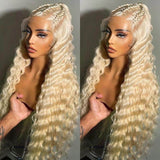 613 Blonde Loose Deep Wave Wig 360 HD Lace Frontal Human Hair Wigs