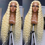 613 Blonde Loose Deep Wave Wig 360 HD Lace Frontal Human Hair Wigs