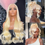 613 Blonde Wig 360 HD Lace Frontal Human Hair Wigs Body Wave