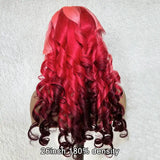 Ombre Pink Wig Body Wave HD Lace Frontal Wavy Human Hair Wigs