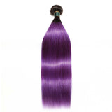 Colored Human Hair Weave Bundles with Dark Roots 100g