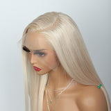 White Wig Transparent HD Lace Wigs Straight 100% Human Hair Wigs