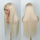 White HD Lace Wigs Bone Straight Human Hair Wigs